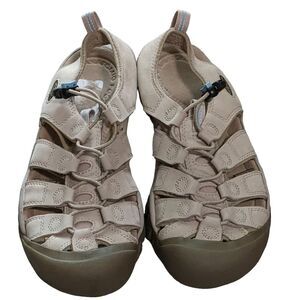 Keens Newport 1003440 beige bone waterproof sandal shoe closed toe size 9